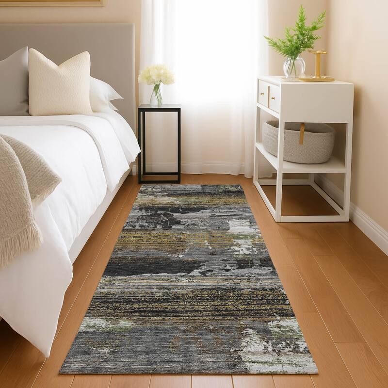 Machine Washable Indoor/ Outdoor Chic Veta Chantille Rug