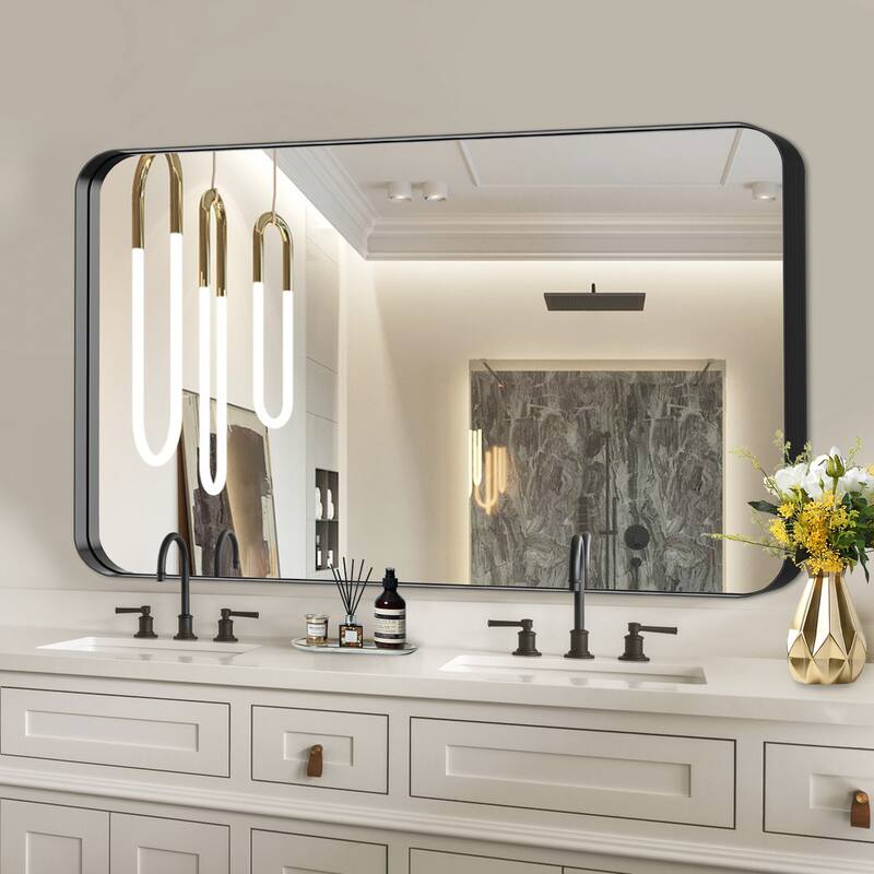 Rectangle Bathroom Mirror for Vanity Wall Mounted Vertical Horizontal Makeup Mirror