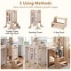 preview thumbnail 6 of 8, Gymax Foldable Toddler Step Stool Wooden Kitchen Standing Tower w/ - Natural