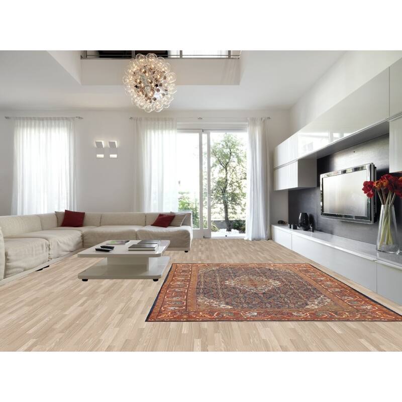 Pre-1900 Vegetable Dye Mahal Persian Area Rug Hand-knotted Wool Carpet - 8'10" x 11'8"