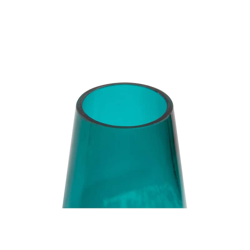 Allan Andrews Handmade Contemporary Blue Waves Glass Vase