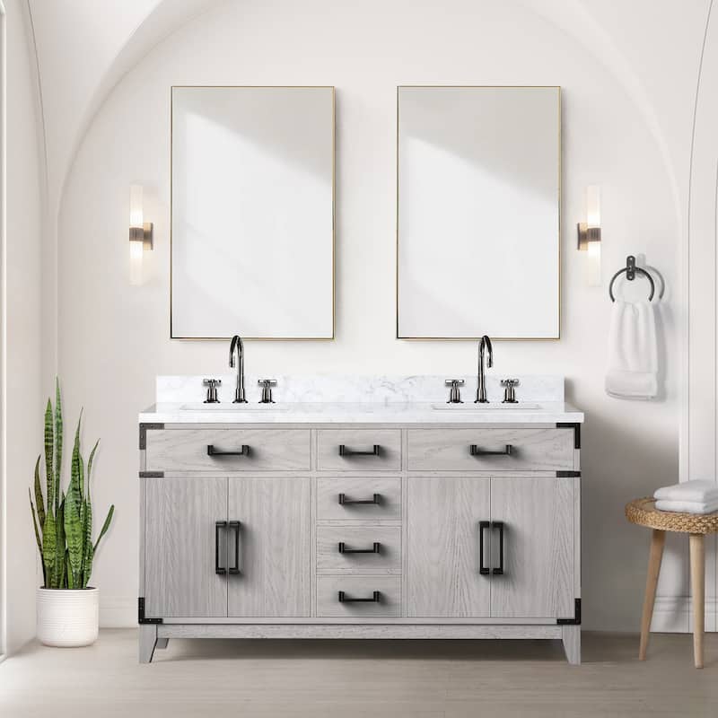 Laurel Bath Vanity with Carrara Marble Top and Sink