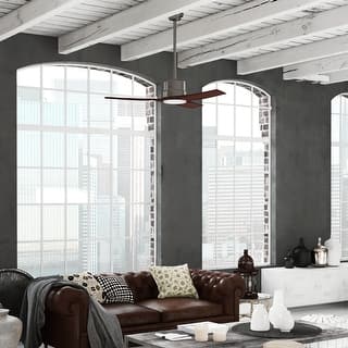 Casablanca 52" Piston Outdoor Ceiling Fan with LED Light and Handheld Remote