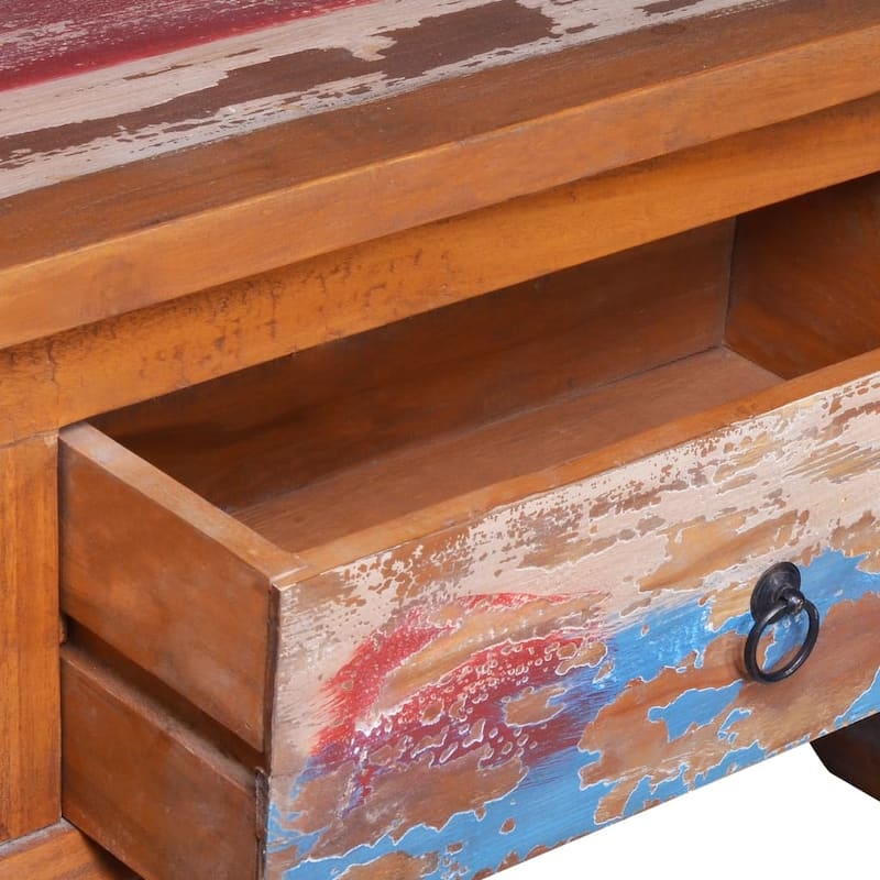 vidaXL TV Stand 43.3"x13.8"x15.7" Reclaimed Teak Wood