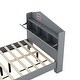 preview thumbnail 17 of 38, House Platform Bed with Storage House shape Headboard, Storage Shelf, Funny Design, Solid Construction