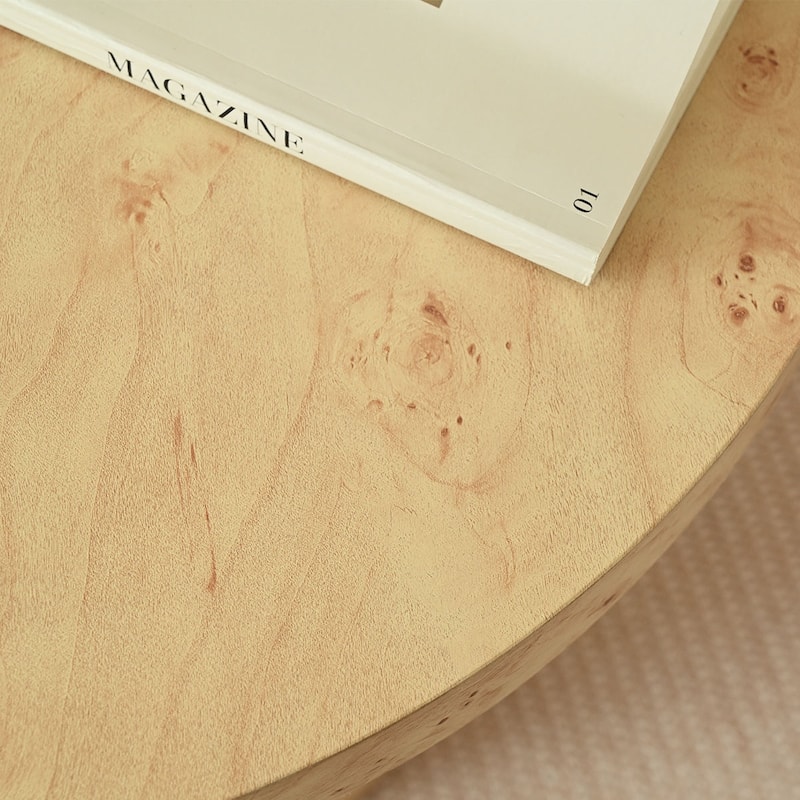 25"Height Burl Wood Side Table