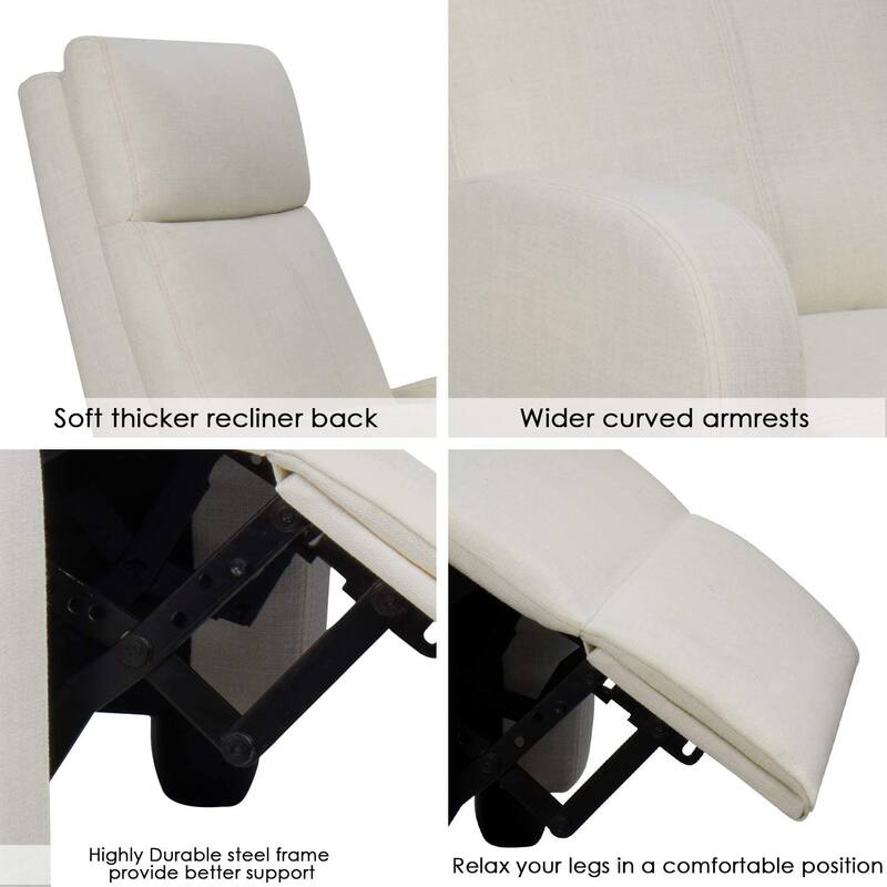 Homall Recliner Chair Fabric Single Living Room Sofa Recliner