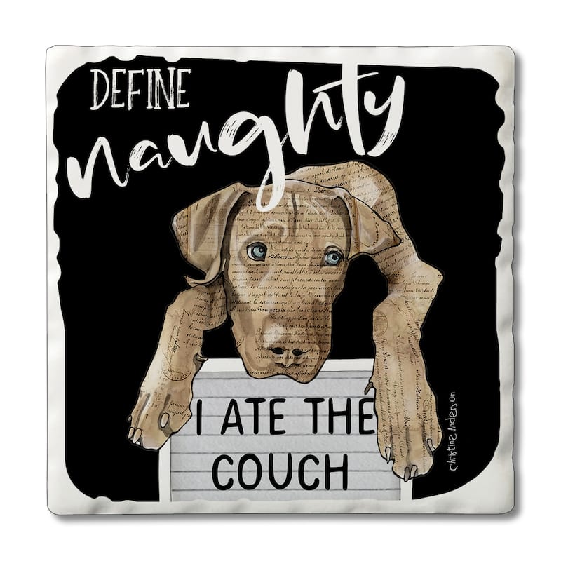 Counterart Absorbent Stone Coasters - The Couch - Set of 4 - 4x4x1.532