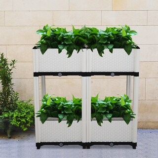 Global Pronex 4pcs Outdoor Planting Frame (White) - Bed Bath & Beyond ...