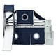 preview thumbnail 9 of 32, Twin Loft Bed with Tent & Tower, Castle Design, Blue, Fun & Spacious