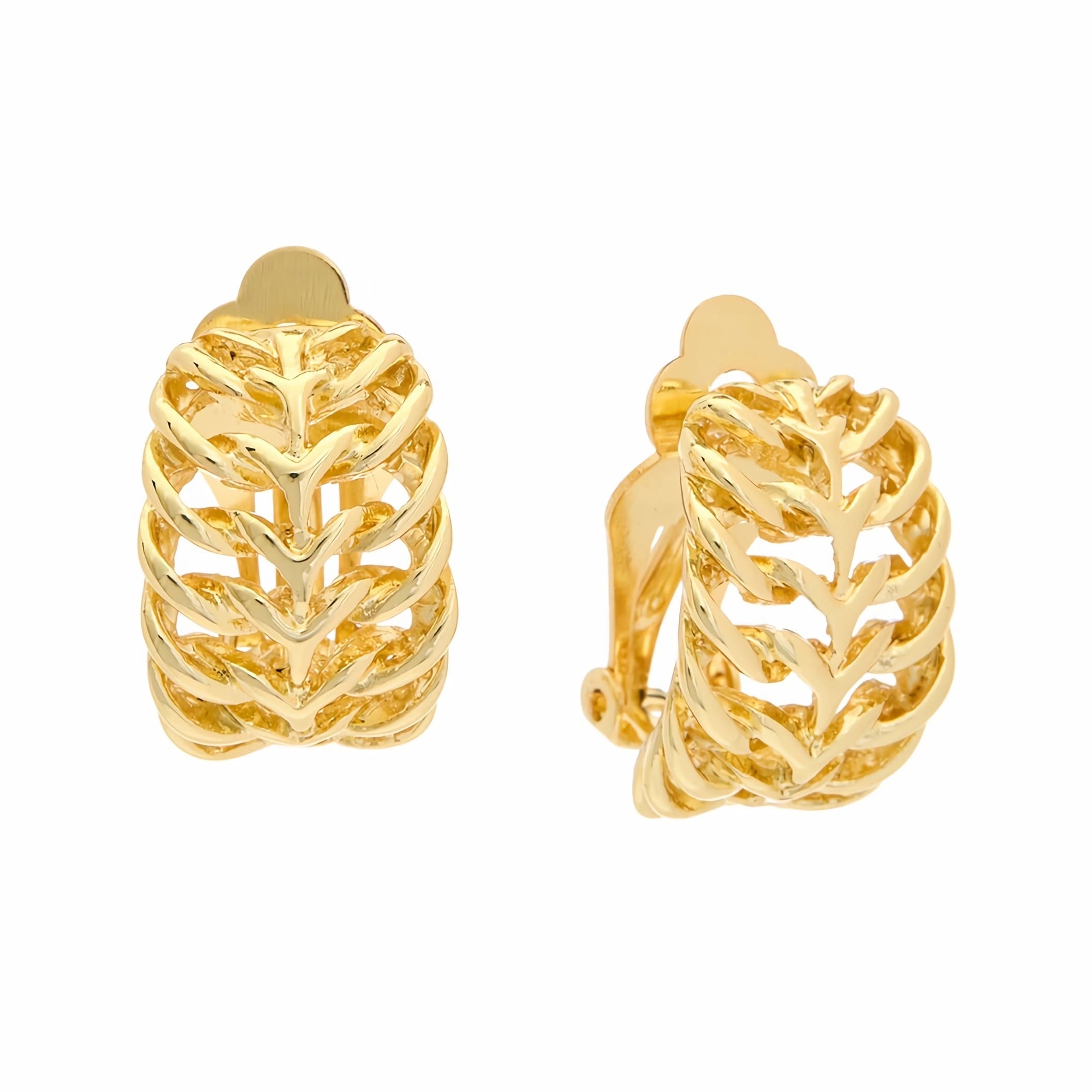 Juvell Gold Plated Brass Fancy Clip Earring - N/A