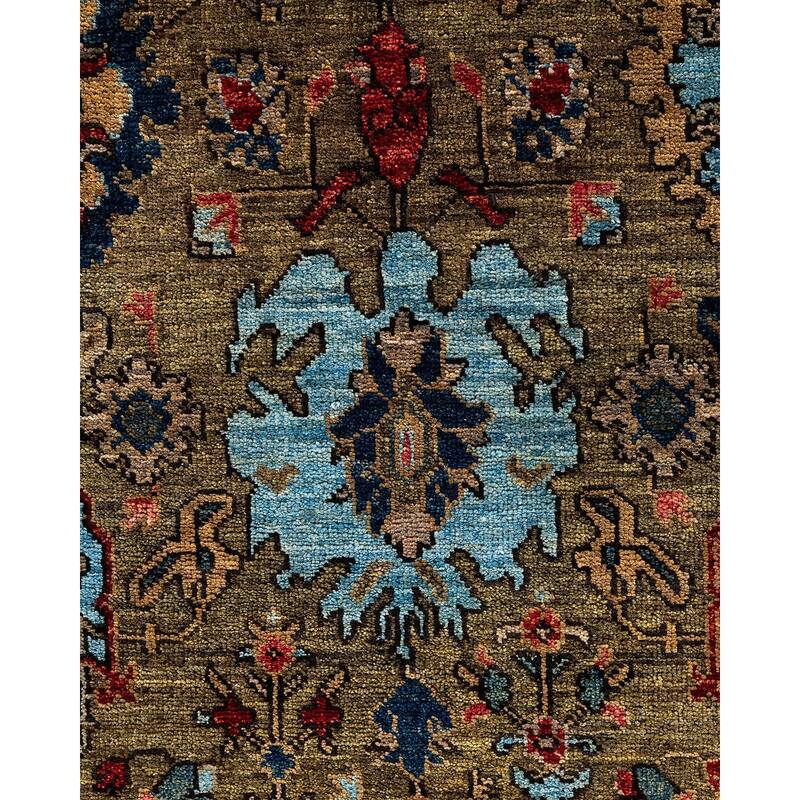 Serapi One-of-a-Kind Hand-Knotted Area Rug - Brown, 9' 2" x 11' 6" - 9' 2" x 11' 6"