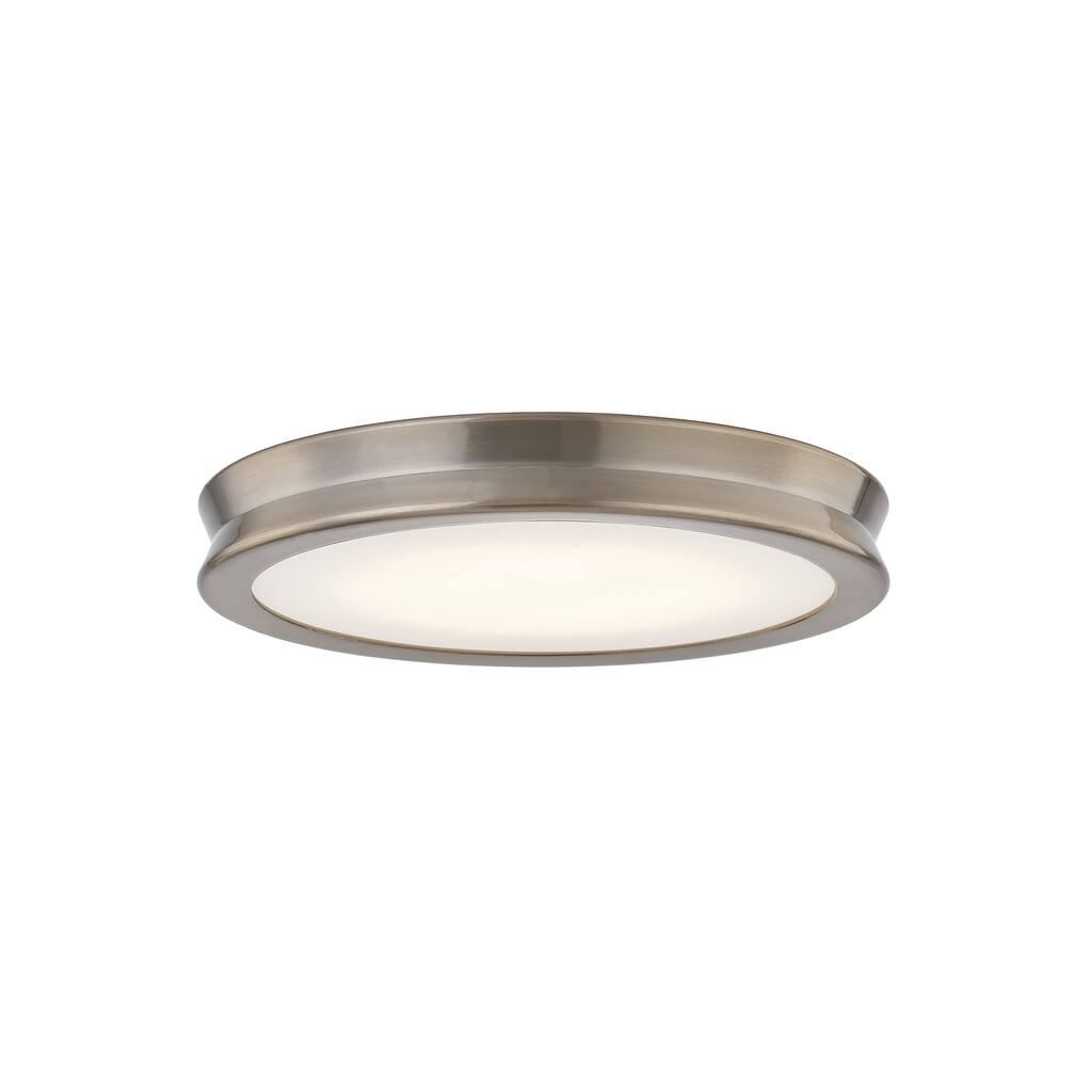 EVOLV Fusion Bevel 12-inch LED Flush-Mount with Opal Glass Shade