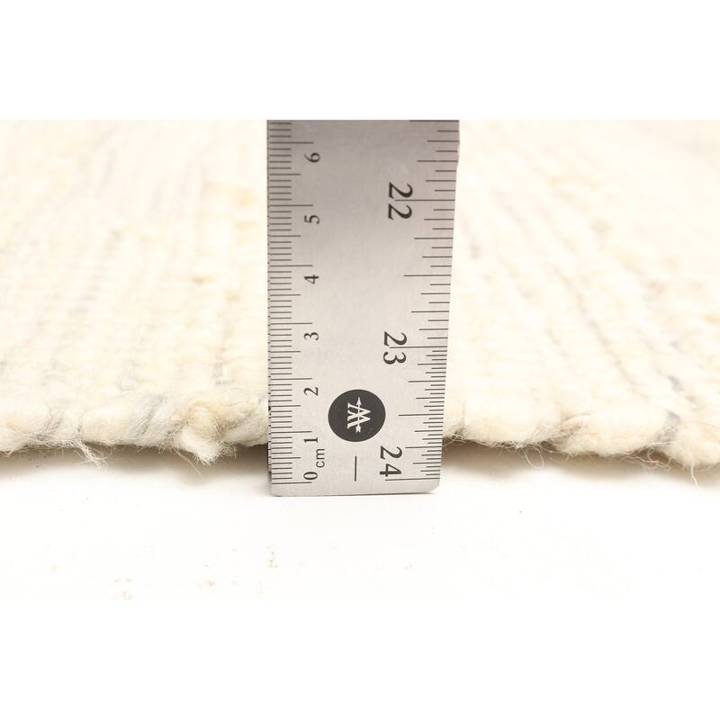 ECARPETGALLERY Braid weave Sienna Cream Wool Rug - 4'10 x 8'2