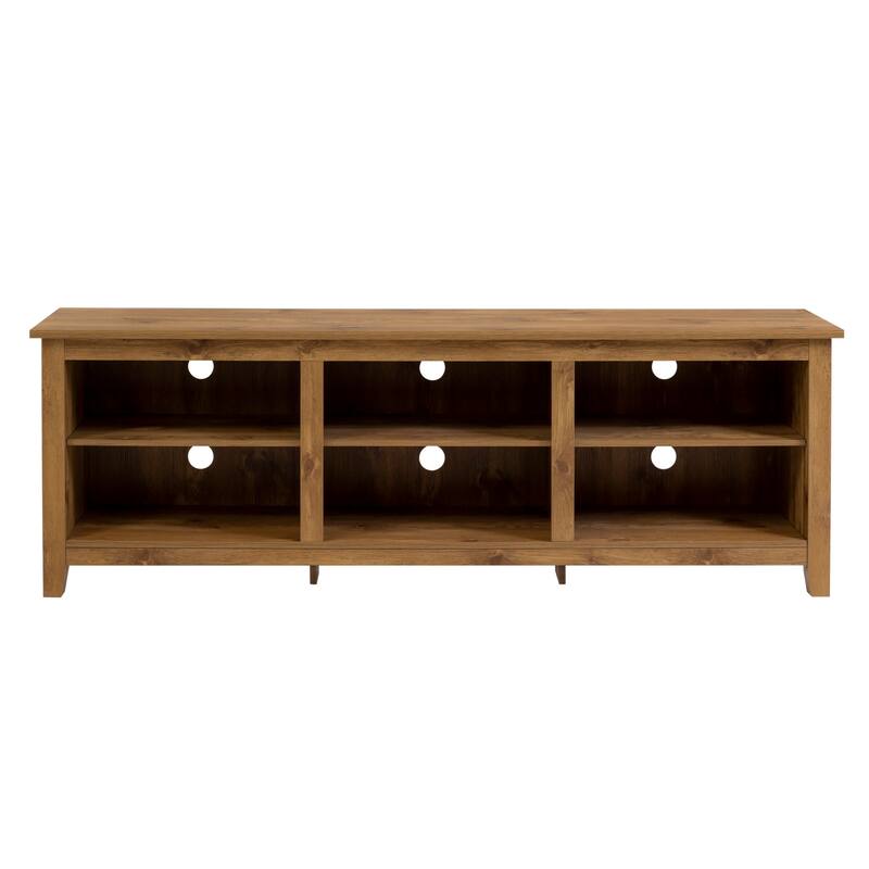 70" Open Storage TV Stand for 80" TVs - Modern Transitional Design with Adjustable Shelving