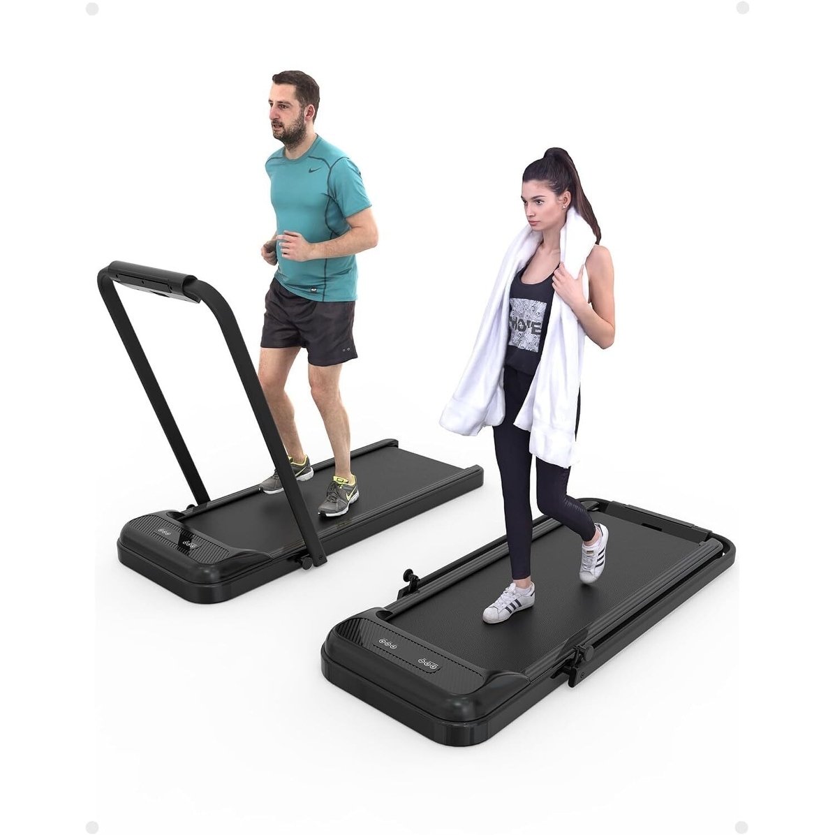 Folding Treadmill with Real-time Workout Data on LCD Display,Under Desk Treadmill for Apartment Office
