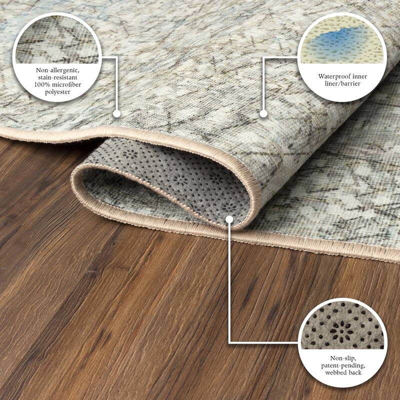 My Magic Carpet Sotho Beige Machine Washable Rug
