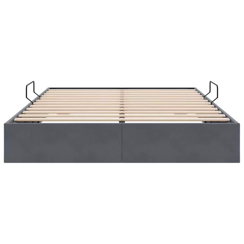 vidaXL Storage Bed with Mattress in Velvet