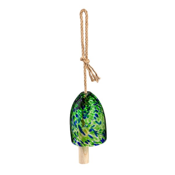 7 in. Turquoise Confetti Glass Wind Chime