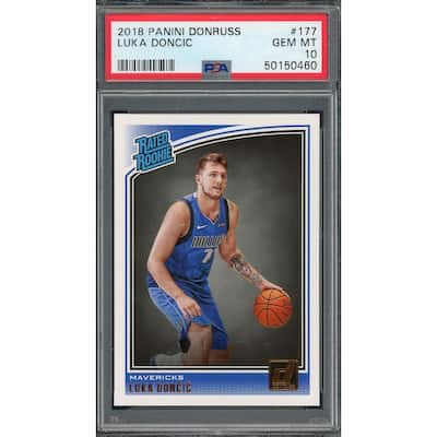 Luka Doncic 2018 Panini Donruss Basketball Rookie Card RC #177 Graded PSA 10 - 8'6" x 11'6"