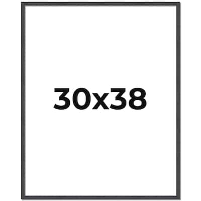 30x38 Frame Brown Solid Wood Picture Frame - Complete Modern Photo