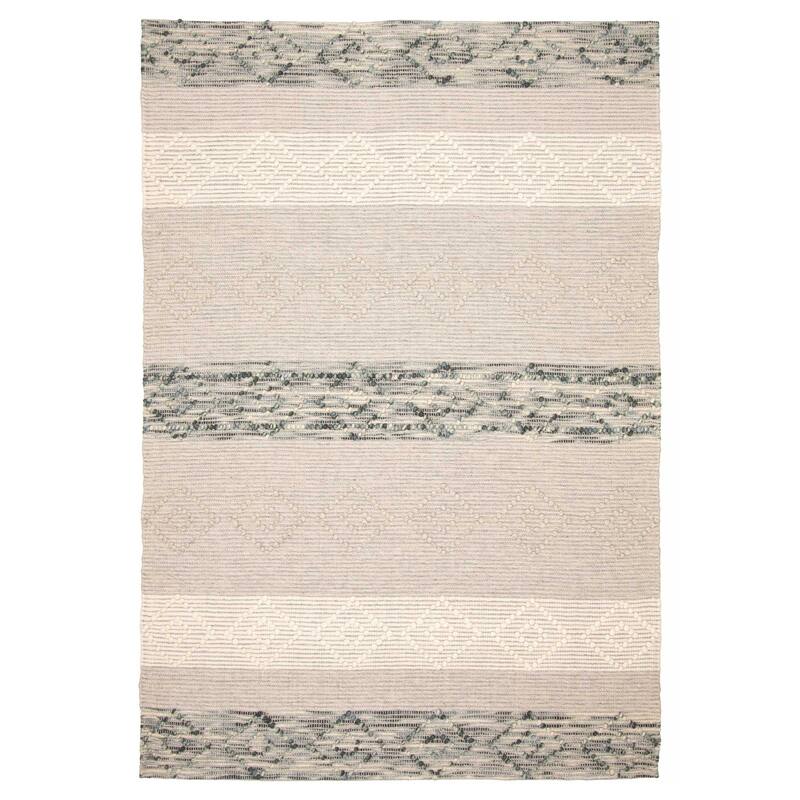 ECARPETGALLERY Braid weave Sienna Grey Wool Rug - 6'2 x 8'11 - Grey - 6'2 x 8'11