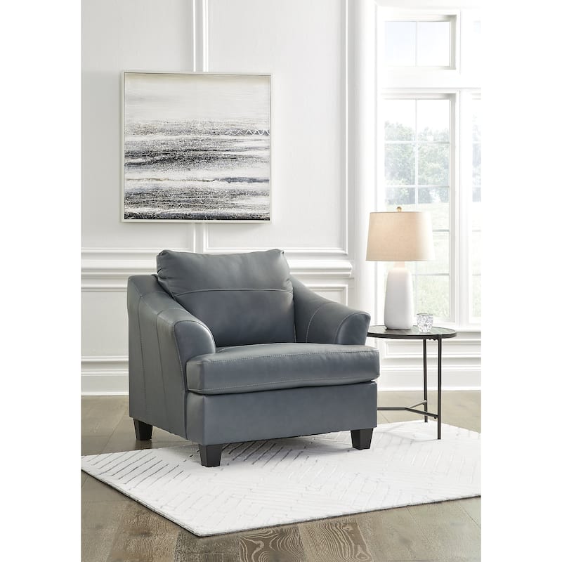 Signature Design by Ashley Genoa Oversized Chair - 43"W x 38"D x 40"H - Blue