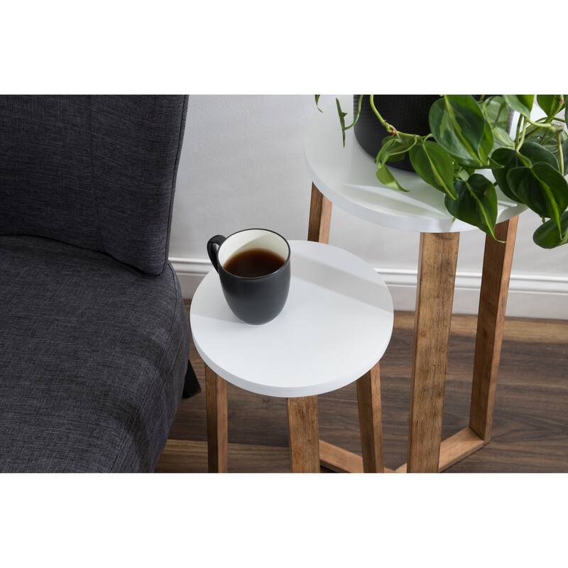 Kate and Laurel Rioux Round Wood Nesting Tables