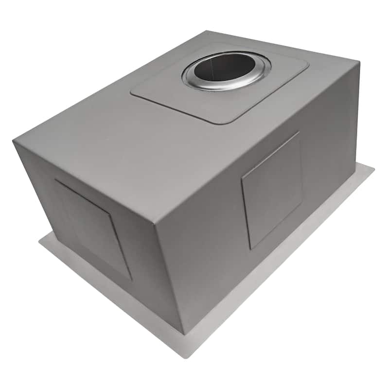 Ruvati 14-inch Undermount 16 Gauge Zero Raduis Bar Prep Kitchen Sink Stainless Steel Single Bowl - RVH7110