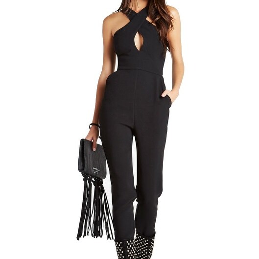 bcbg halter jumpsuit