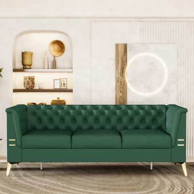 3seat Classic Chesterfield Sofa with Metal Sofa Legs