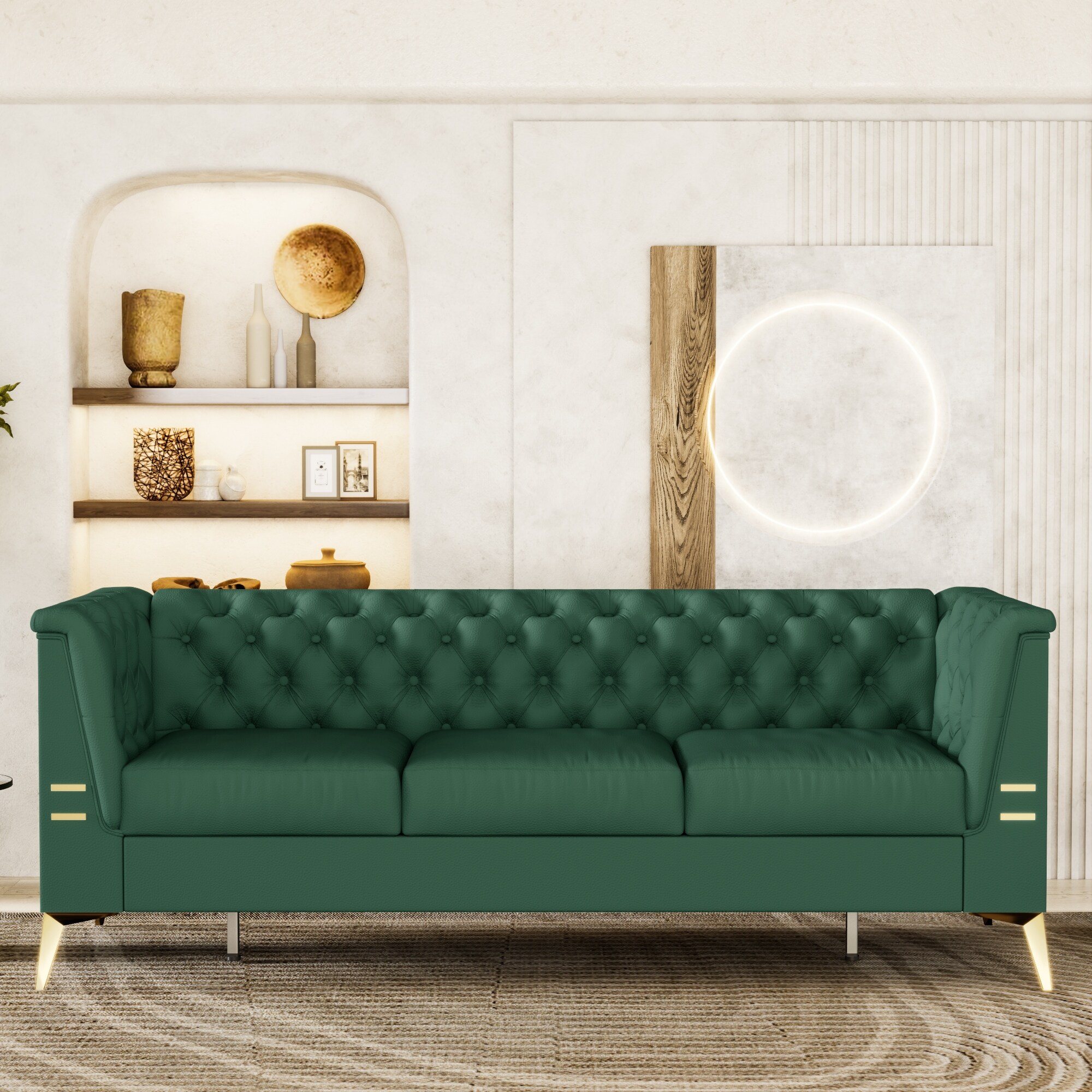 Sofa chesterfield chaise 2025 longue