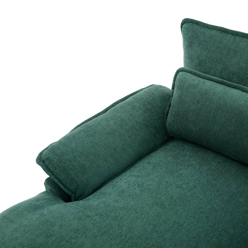 GDFStudio - U Shaped 110" Chenille Modular Cloud Sectional Couches