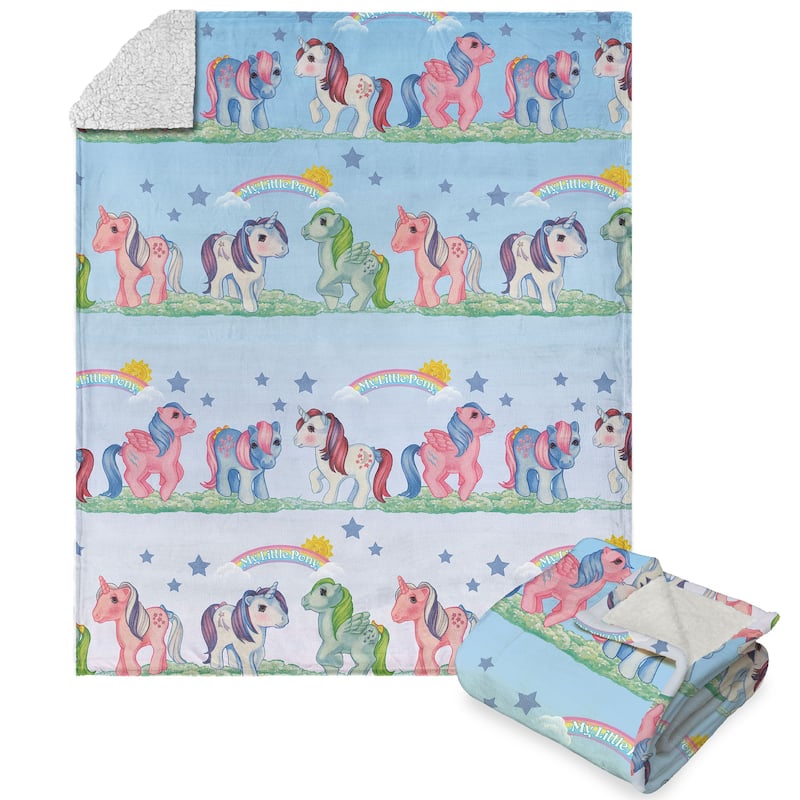Hasbro My Little Pony Silk Touch Sherpa Throw Blanket