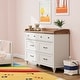 preview thumbnail 18 of 33, Farmhouse Kids Dresser with 5/6 Drawers, Wood Baby Dresser for Nursery
