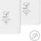 Authentic Hotel and Spa 100% Turkish Cotton Monica 2PC Embellished Washcloth Set