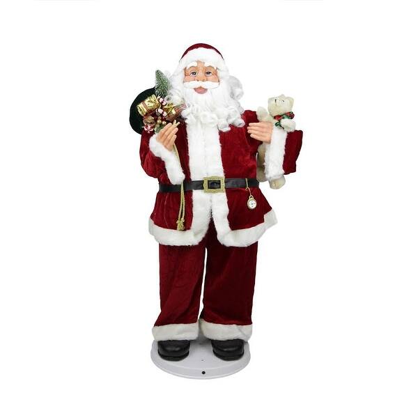 4' Deluxe Animated and Musical Decorative Dancing Santa Claus Christmas ...