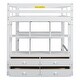 preview thumbnail 10 of 10, Multi-functional Design Full Size Loft Bed with Built-in Desk with 2 Drawers and Storage Shelves, Space Saving, White
