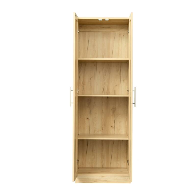 High wardrobe and kitchen cabinet with 2 doors and 3 partitions