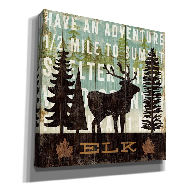 Epic Graffiti 'Simple Living Elk' by Michael Mullan, Canvas Wall Art