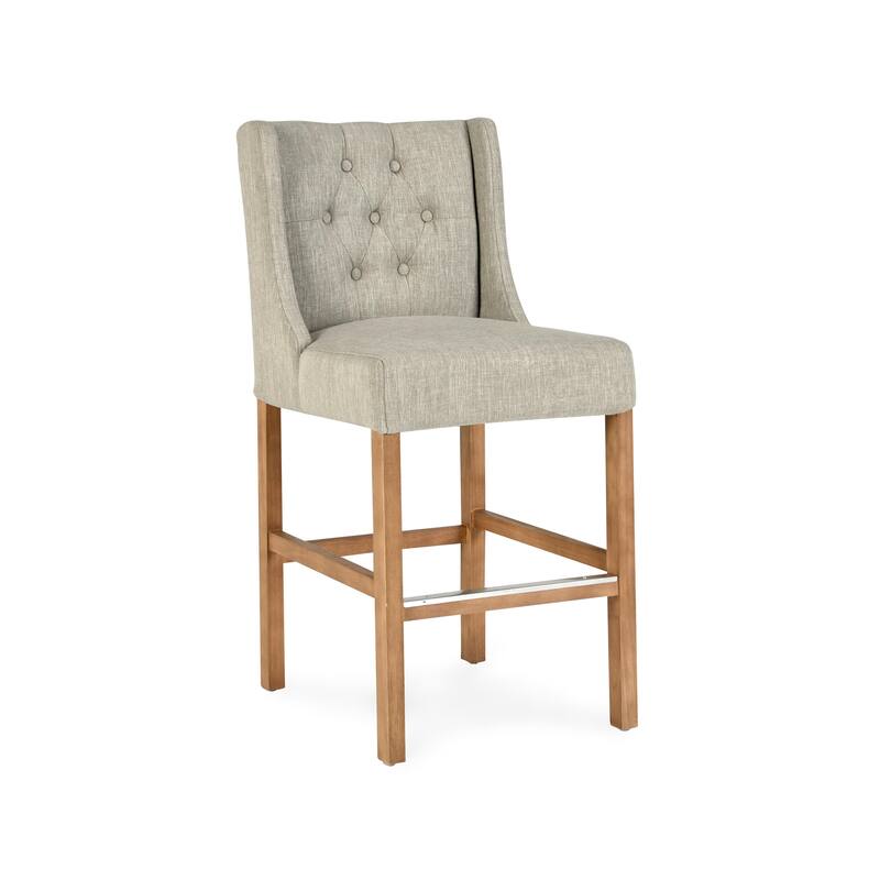 The Gray Barn Flying Hawk Tufted Upholstered 24-inch Counter Stool