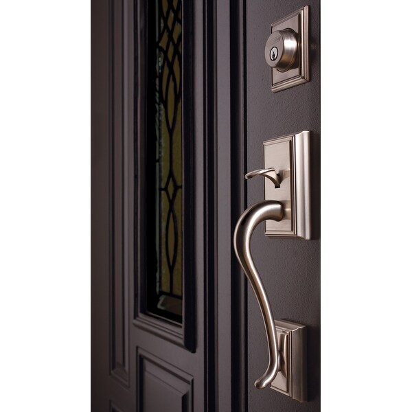 Brass Schlage F58-ADD Addison Single Cylinder Exterior Entrance Handleset