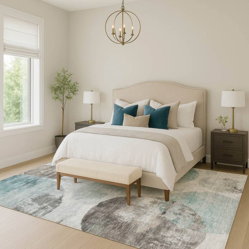 Machine Washable Indoor/ Outdoor Contemporary Micha Chantille Rug