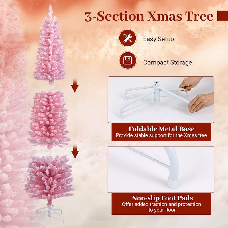 Costway 5/6 FT Artificial Christmas Tree with 328/460 Branch Tips & - See Details