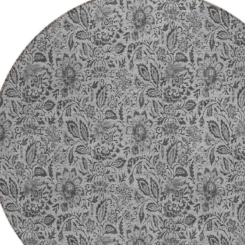 HomeRoots Floral Transitional Rectangle Outdoor Rug