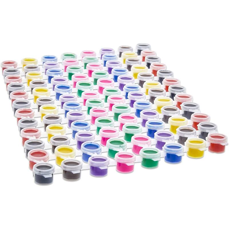 Bright Creations Acrylic Paint Pots for Kids, Classroom, Art and Crafts, 24 Pack, 8 Colors