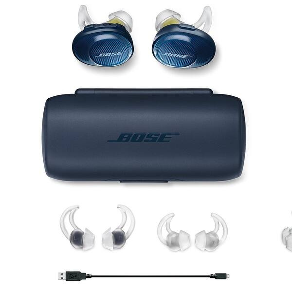 Shop Bose Soundsport Free Truly Wireless Sport Headphones Midnight Blue Citron Overstock 22832986