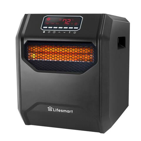 LifeSmart HT1013 1,500 Watt 6 Element Infrared Large Room Space Heater w/ Remote