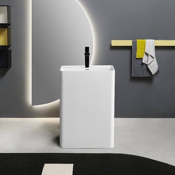 MEDUNJESS 24'' x 17'' Luxury Pedestal Bathroom Sink Bed Bath & Beyond