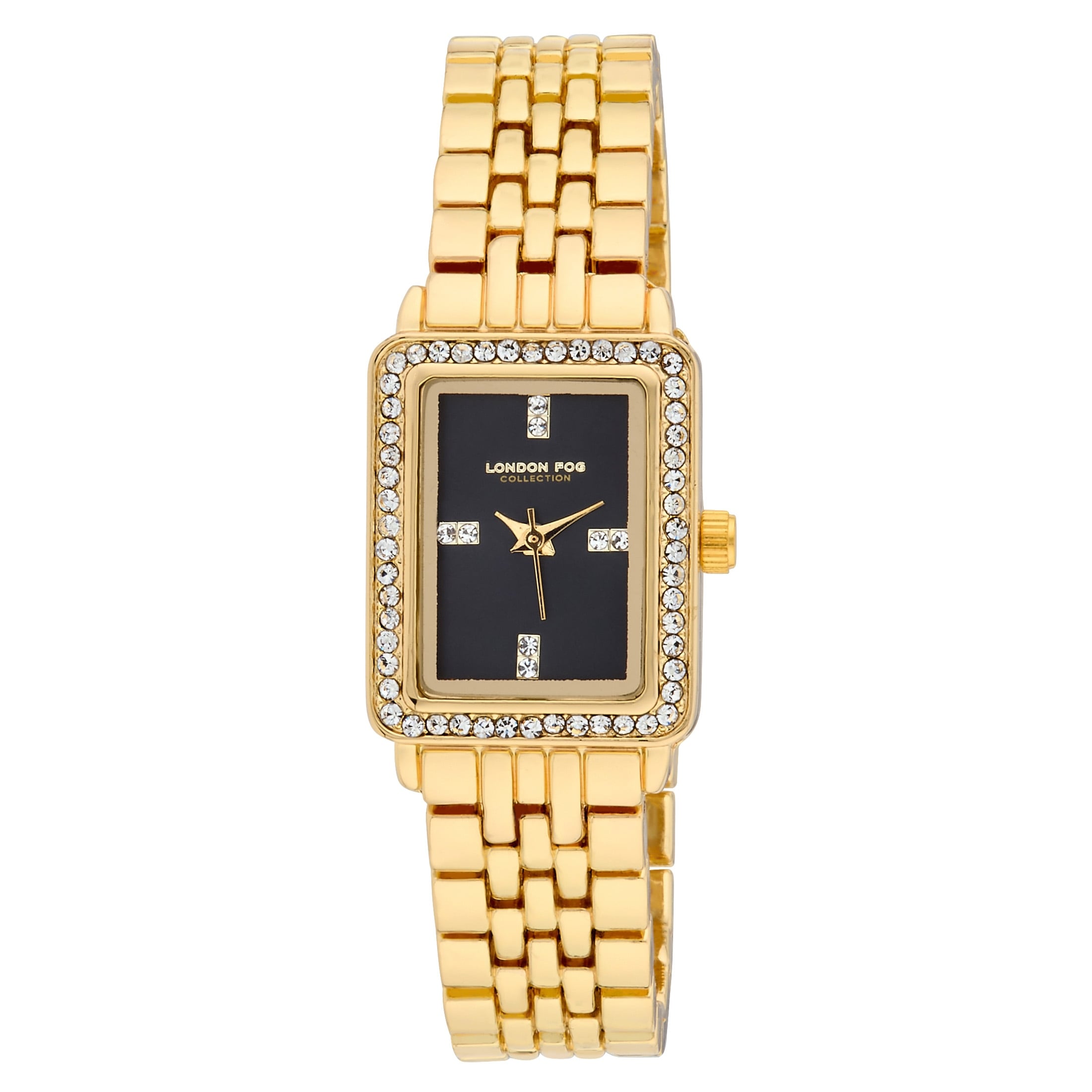 London Fog Gold-Tone Crystal Accent Watch and Bracelet Set London Fog Women main image 3